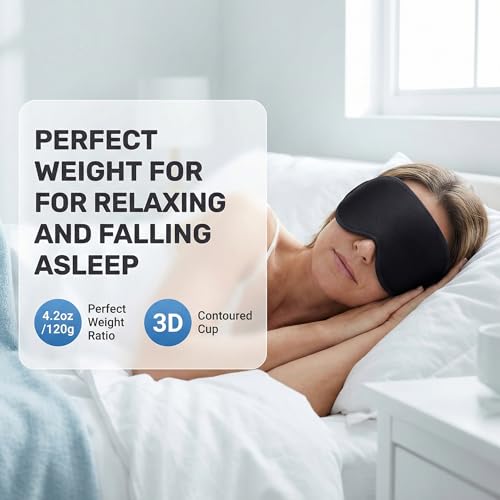 Weighted Eye Mask for Sleeping 2 Pack: Gentle Pressure Blackout Sleep Mask with 3D Contoured Cups, Zero Eye Pressure Sleep Mask for Lash Extensions, Memory Foam Travel Mask, Black Purple - color: Black & Purple (2 Pack)