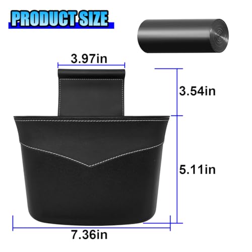 Mini Car Trash Can - Leak-Proof Hanging Car Garbage Can Auto Trash Bag Organizer - Small Garbage Bin Container Vehicle Glove Box Storage Accessories for Cars Home Office (GloveBox) - size: GloveBox