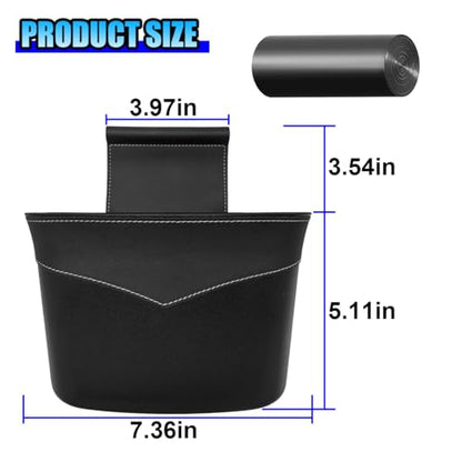Mini Car Trash Can - Leak-Proof Hanging Car Garbage Can Auto Trash Bag Organizer - Small Garbage Bin Container Vehicle Glove Box Storage Accessories for Cars Home Office (GloveBox) - size: GloveBox