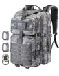 Hannibal Tactical MOLLE Assault Backpack, Tactical Backpack Army Military Camping Rucksack, 3-Day Pack Travel Trip w/USA Flag Patch, D-Rings, ACU Camo - color: Acu Camo