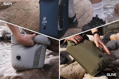 Washbag Portable Washing Machine - 15L Fully Waterproof Dry Bag - Lightweight Compact Nylon Washing Machine - Portable Manual Clothes Washer Laundry Bag (Navy) - color: Navy