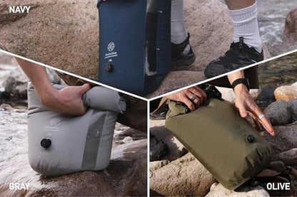 Washbag Portable Washing Machine - 15L Fully Waterproof Dry Bag - Lightweight Compact Nylon Washing Machine - Portable Manual Clothes Washer Laundry Bag (Olive) - color: Olive
