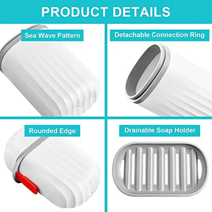 VITVITI White Toothbrush Travel Case, Portable Travel Soap Container Leakproof Dish Tray,7.88 inch Toothpaste Toothbrush Holder with Cover for Trip/Bathroom/Camping - color: White 1