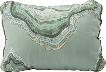 Therm-a-Rest Compressible Camping and Backpacking Pillow, Sage Topo Wave Print, Small - color: Sage Topo Wave Print, size: Small - 12 x 16 Inch