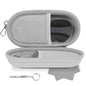 Double Glasses Case,Dual Eyeglasses & Sunglasses Organizer with Clip Zipper Closure for Travel 2 Pairs Storage Box - color: Gray
