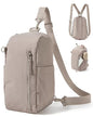 BAGSMART Small Sling Bag for Women, Fast Track Crossbody Bag Mini Backpack purse for Daily Travel Gym | 9L Fast Track - color: Camel