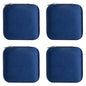 ZPROW Plush Velvet Travel Jewelry Case, Travel Jewelry Organizer, Jewelry Travel Case, Travel Jewelry Box, Small Jewelry Case, Jewelry Travel Box, Earring Organizer with Mirror - NavyBlue 4packs - color: Velvet 4 Pack - Navy Blue