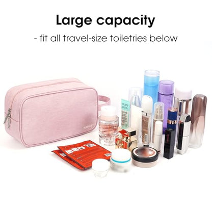 Narwey Travel Toiletry Bag for Women Traveling Dopp Kit Travel Bag for Toiletries Cosmetic Bag Makeup Bag Medicine Bag for Traveling (Pink) - color: A-Pink