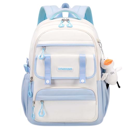 Womens Girls Backpack for School Cute Aesthetic Large Laptop Backpack Kawaii Preppy Teen Kids Bookbag Travel Daypack (Blue,S) - color: Blue, size: Small