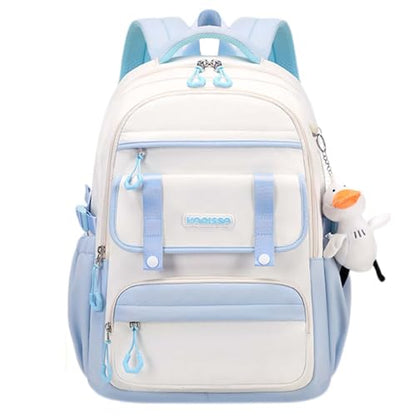 Womens Girls Backpack for School Cute Aesthetic Large Laptop Backpack Kawaii Preppy Teen Kids Bookbag Travel Daypack (Blue,L) - color: Blue, size: Large