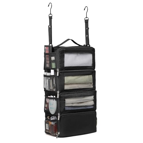 Suitcase Organizer Travel Bags Organizer for Luggage Compression Hanging Packing Cubes for Travel Carry on Closet (Bag Only) - color: Black, size: Small