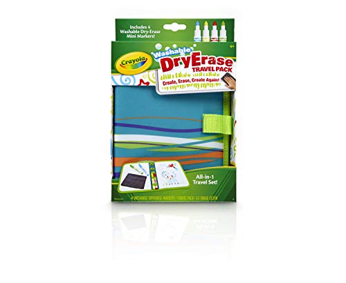 Crayola Washable Dry Erase Travel Pack, Whiteboard for Kids, Ages 4, 5, 6, 7 - size: 5 Piece Set