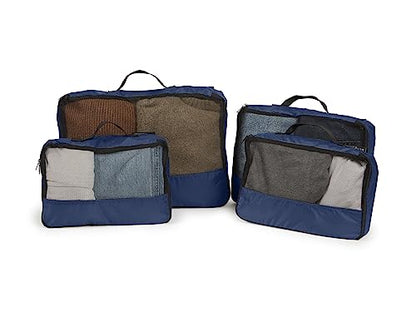 Covermates Packing Cube Set for Travel & Luggage Organization – Premium Suitcase Organizer Bags with Mesh Window & Carrying Handles – Lightweight Compression Cubes for Clothes & Essentials, Blue