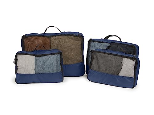 Covermates Packing Cube Set for Travel & Luggage Organization – Premium Suitcase Organizer Bags with Mesh Window & Carrying Handles – Lightweight Compression Cubes for Clothes & Essentials, Blue