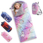 tuphen Kids Sleeping Bag - 50-77℉ 3-Season Waterproof Sleeping Bag for Boys & Girls, Lightweight 2.2 lbs Camping Gear with Compression Bag Ideal for Camping, Hiking, Indoor - color: Purple