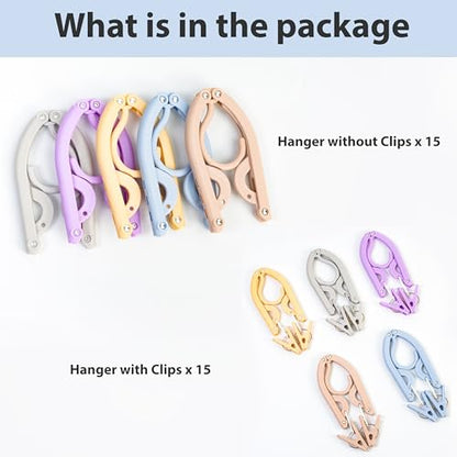 Travel Hangers, Cruise Ship Essentials Travel Essentials, Portable Cruises Must Haves 2026, Folding Hangers for Suitcase, RV Camping Airplane Europe Vacation Essential (30, Mixed) - color: Mixed