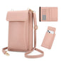 DOB SECHS Leather Passport Wallet Crossbody Phone Bag, RFID Blocking Passport Holder Credit Cards Case for Women - color: Pink-2