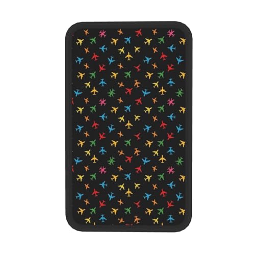 Breathable Neoprene Armrest Cover, Colorful Aircraft Airplane Black, Universal Fit Center Console Pad for Car and Truck, Non-Slip Seat Box Protector - color: Picture (611)