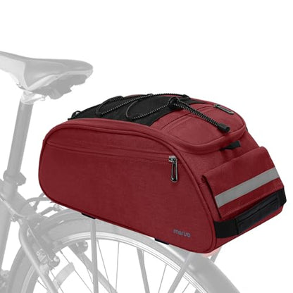 MOSISO Bike Rack Bag, Waterproof Bicycle Trunk Pannier Rear Seat Pouch Cycling Bike Carrier Backseat Storage Luggage Saddle Shoulder Bag - color: Red