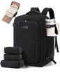 LOVEVOOK Travel Backpack for Women Men with Garment Bag, 40L Carry on Backpack as TSA Personal Item Flight Approved, Luggage Daypack Fits 17.3" Laptop, Overnight Business Weekender Travel Essential - color: Black, size: 40L-17.3 Inch-4Pcs