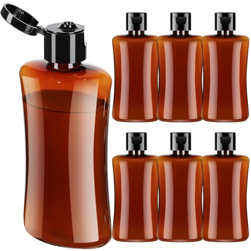 Domensi 6 Pcs 3.4 oz Travel Bottles Bulk Plastic Squeeze Empty Lotion Bottles with Flip Cap Small Portable Travel Leak Proof Refillable Cosmetic Container for Toiletries Liquid Shampoo