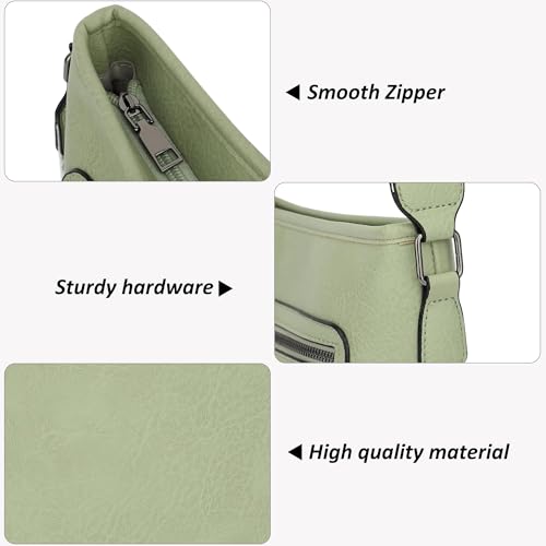 TANTOMI Crossbody Bags for Women Casual Crossbody Purses for Women Travel Shoulder Bag Handbags with Adjustable Strap - color: Light Green