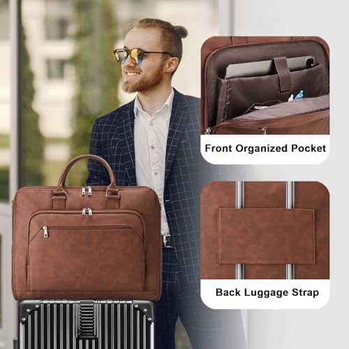 Garment Bag for Travel Large Carry on Garment Bags Men Women | Garment Suitcase Bags - color: Coffee