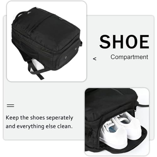MATEIN Extra Large 45L Travel Laptop Backpack, Airline Approved Carry on Backpack with Shoe Compartment, Water Resistant Luggage College Overnight Weekender Travel Bag Fit 18" Laptop, Black - color: Black, size: XX-Large