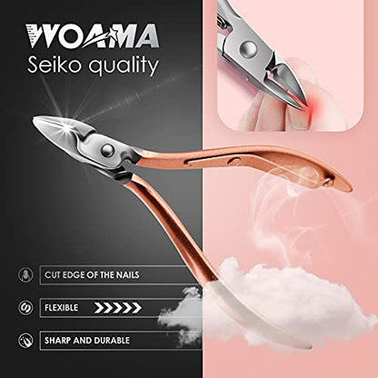 WOAMA Manicure Set Pedicure Kit - 30 in 1 Nail Kit Professional Stainless Steel Nail Care Kit for Women - Pink - color: Pink