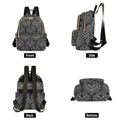 Women Fashion Backpack Purse Casual Lightweight Travel Shoulder Bag Goth Bats Black Rucksack Ladies Bag, Small - color: Color 02, size: Small
