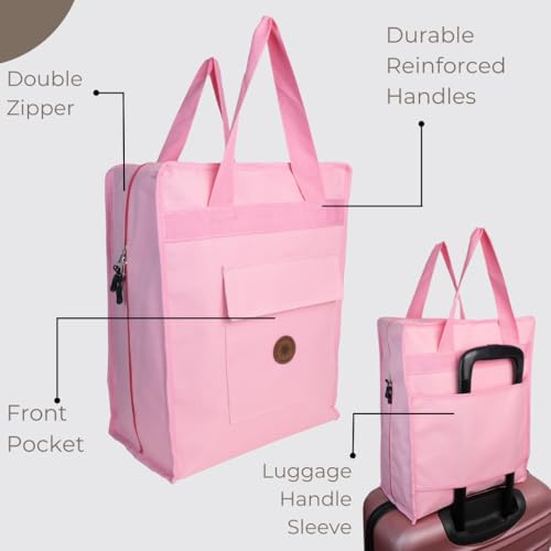 Shoe Bag for Travel, Portable Shoe Organizer, Storage Bag, Shoe Tote Bag for Women and Men - style: Pink