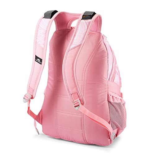 High Sierra Loop Backpack, Travel, or Work Bookbag with tablet sleeve, One Size, Pink Marble - Bubblegum Pink - color: Pink Marble/Bubblegum Pink