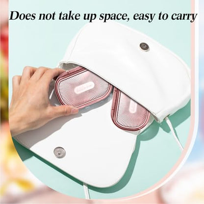 Kigley 4 Pcs Hair Tie Container Small Portable Travel Cotton Swab Holder Flosser Dispenser with Lid Plastic Box Storage Containers for Small Items, 3.94 x 2.76 Inch (Pink) - color: Pink
