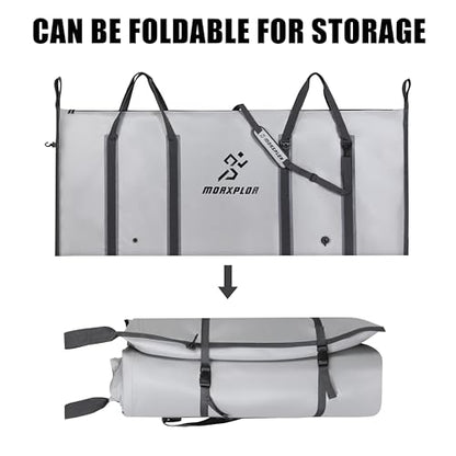 MORXPLOR Insulated Fish Cooler Bag for Fishing 41x17 47x17In 50x20In 60x24 72x30 80X40 Inches,Large Insulated Fish Kill Bag,Fishing Catch Bag Cooler with Water-resistant Zipper - color: 80inch Light Grey