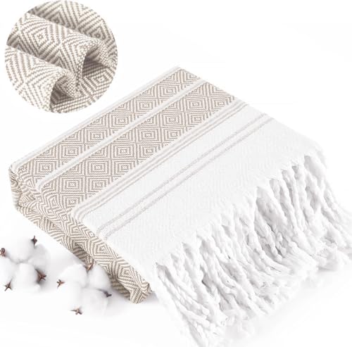 Boho Beige Throw Blanket Bedroom Living Room Accessories Sofa Couch Chair Essential Bohmian Aztec African Southwest Neutral White Fall ntique Vintage French Country Primitive Cottage Nursery Decor - color: Beige, size: Extra Large 50''x68''