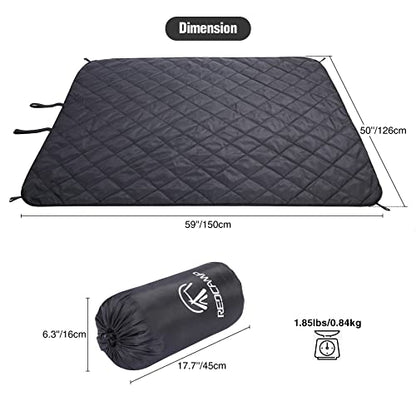 REDCAMP Waterproof Stadium Blanket with Sherpa Lining, Cold Weather Car Blanket Windproof for Outdoor Camping, Machine Washable (50"x 59") - color: 50"x 59" Black