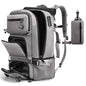 FUTURE AESTHEICS Travel backpack Carry-on Travel Backpack For Women Men Flight Approved Business Weekender Overnight Waterproof Daypack (Grey) - color: Grey