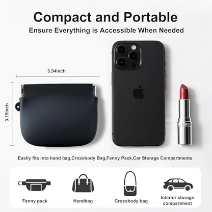 Squeeze Coin Purse for Women – Silicone Small Coin Pouch with Kiss Lock for Coins, Keys, Lipstick, and Earphones – Mini Cute Change Purse, Coin Purse & Pouch for Daily Life, Cars, Travel, Party - color: Squeeze / Black