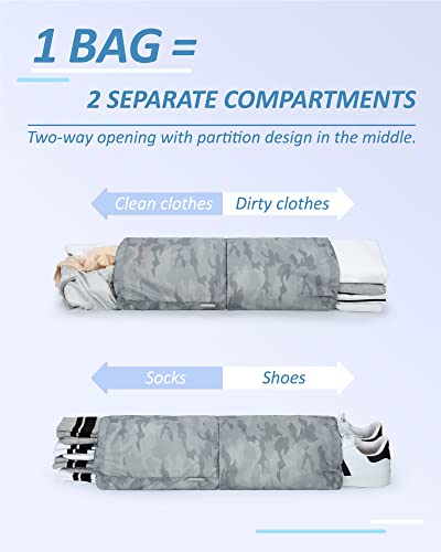BAGSMART 6 Set /4 Set/2 Set Compression Packing Cubes for Travel, Lightweight Luggage Organizer Bags, Durable Space Saver Bags Travel Essentials - color: Camouflage Grey, size: Set of 6