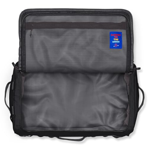 Baboon to the Moon Go-Bag Big Duffle Bag - Stylish, Compact, Large Travel Bag Lightweight, Durable, Water-Resistant for Men and Women (Black)