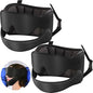 SARISUN Airplane Pillow, Travel Pillows for Airplanes with Sleep Eye Mask, 360° Airplane Pillow for Long Flights, Car Road Trip, Car Headrest, Stop Bobblehead, Combo with Chin Strap,2-Pack Black - color: Black