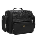 Makeup Brush Bag, Clear Makeup Brush Holder with Lid, Extra Large Capacity Travel Cosmetic Bag Makeup Artist Must Haves, Black Makeup Case, Make Up Organizers and Storage, with Adjustable Dividers - color: Black