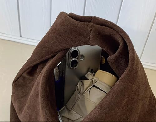 Slouchy Suede Crescent Crossbody Purses Women Cute Hobo Bags Trendy Satchels Underarm Shoulder Bag Travel Tote Handbag 2026 - color: B Suede Brown-have Strap