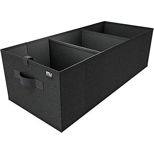 MIU COLOR Trunk Organizer for SUV, Car Organizer, Collapsible Trunk Organizer for Car, Non-Slip Bottom, Storage Organizer for Sedans, Van, Jeep, Grocery, Large 3 Compartments, Black 32"×13"×10.6" - color: Black, size: Large+Standard