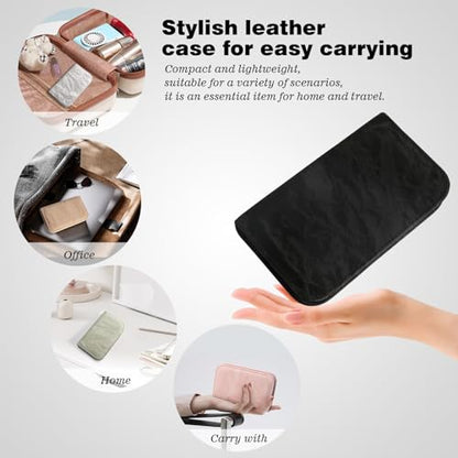 Manicure Pedicure Set, Nail Clipper Set 10-Piece Set Professional Manicure Kit Nail Kit with Portable Black Leather Case Gift for Men Boyfriend Parent - color: black