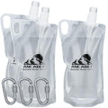 Ancable 33oz (1L) Collapsible Water Bottles, 3-Pack Reusable Travel Foldable Water Bottles for Hiking Camping Running Bike, BPA-Free Water Bottle - color: Clear x 3, size: 33 Ounces