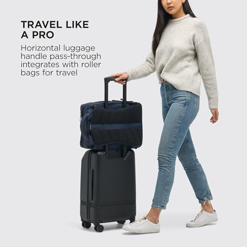 NOMATIC 20L Travel Pack - Mens Travel Backpack - Expandable to 30L - Water Resistant Daypack - TSA-Ready - Lightweight Business Traveling Backpack for Men - 16" Laptop Compartment - color: Navy, size: 20L