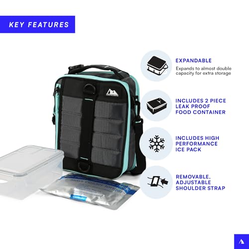 Arctic Zone Ultimate Expandable Insulated Lunch Box, Dual Compartment Insulated - Gray - color: Gray