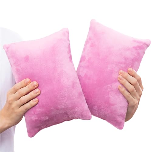 1 MIDDLE ONE 2 Pack Small Pillow, Memory Foam Mini Pillow 11 X 7 Inches for Travel, Sleeping, Nap and Neck, Knee, Lumbar Support, Tiny Cushion for Pet, Dogs (Purple) - color: Purple, size: 11x7 inch