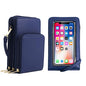 Crossbody Cellphone Purse Women Touch Screen Bag RFID Blocking Wallet Handbag Shoulder Strap - color: Navy Blue, size: Small